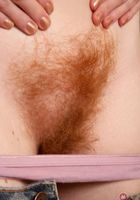 Ana spreading her red furry muff., Ana Molly (ana036) ATK Natural & Hairy: Ana Molly (Ana spreading her red furry muff.)